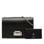 Saint Laurent Crossbody Chain Shoulder Bag Black Leather