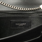 Saint Laurent Crossbody Chain Shoulder Bag Black Leather