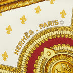 Hermes Carre 90 Cover Seat Selles a Housse Scarf Wine Red Multicolor Silk
