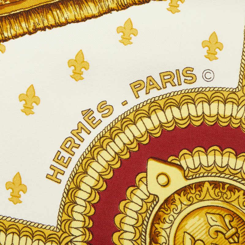 Hermes Carre 90 Cover Seat Selles a Housse Scarf Wine Red Multicolor Silk