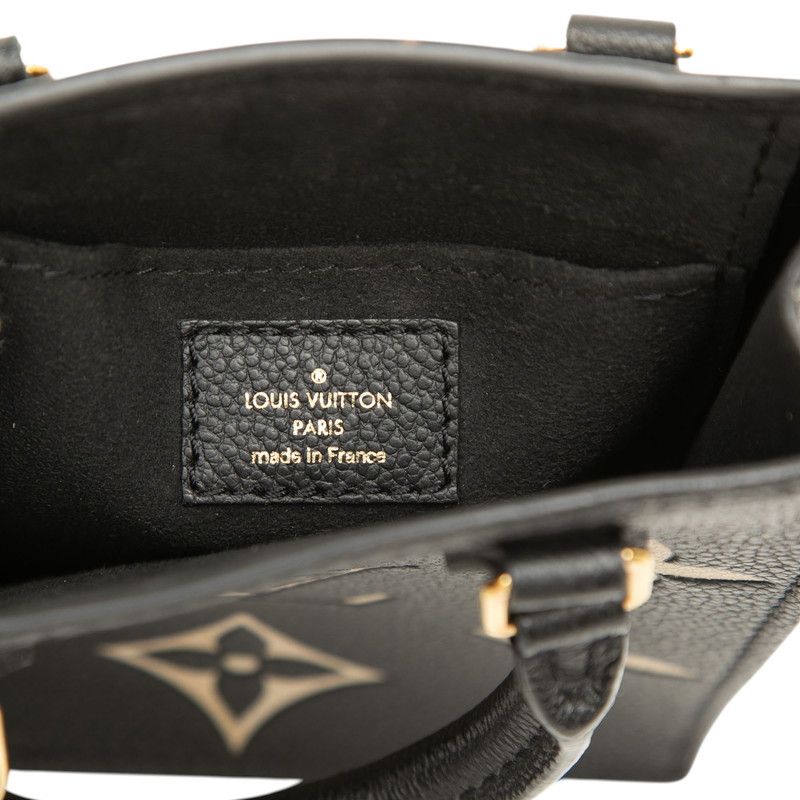 Louis Vuitton Monogram Empreinte Petite Sac Plat 2-Way Shoulder Bag Noir Black
