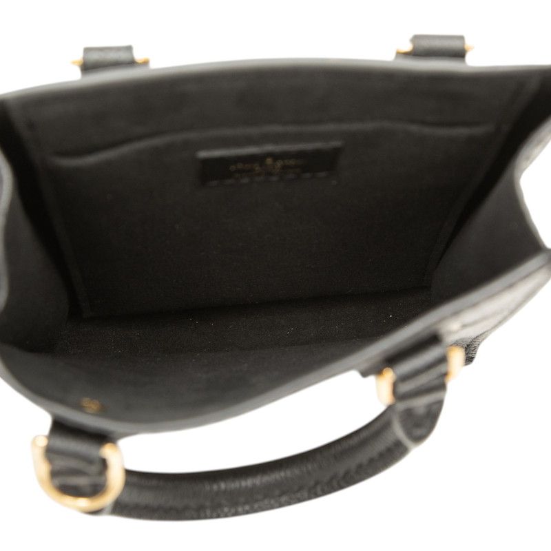 Louis Vuitton Monogram Empreinte Petite Sac Plat 2-Way Shoulder Bag Noir Black