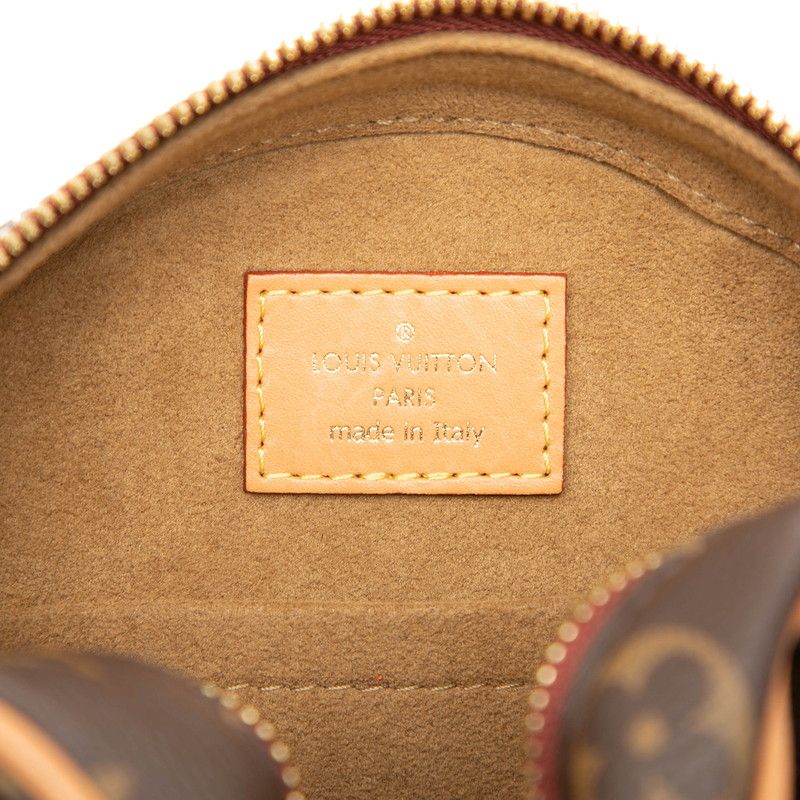 Louis Vuitton Monogram Boite Chapeau Small PM Shoulder Bag Brown Leather