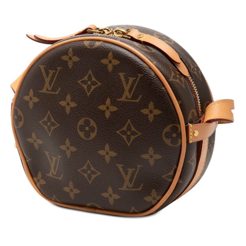 Louis Vuitton Monogram Boite Chapeau Small PM Shoulder Bag Brown Leather