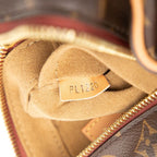 Louis Vuitton Monogram Boite Chapeau Small PM Shoulder Bag Brown Leather
