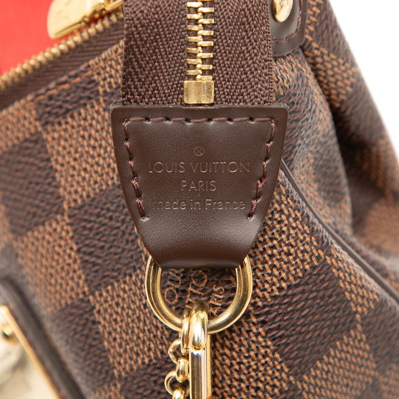 Louis Vuitton Damier Chain 2-Way Shoulder Bag Brown Leather