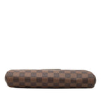 Louis Vuitton Damier Chain 2-Way Shoulder Bag Brown Leather