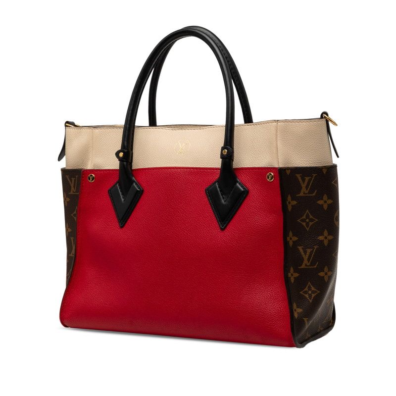 Louis Vuitton Monogram on My Side MM 2-Way Shoulder Bag Rouge Rabbit Brown