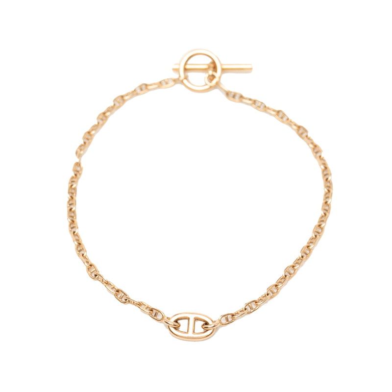 Hermes Chaine D'ancre Farandole ST Bracelet 18k Pink Gold 750