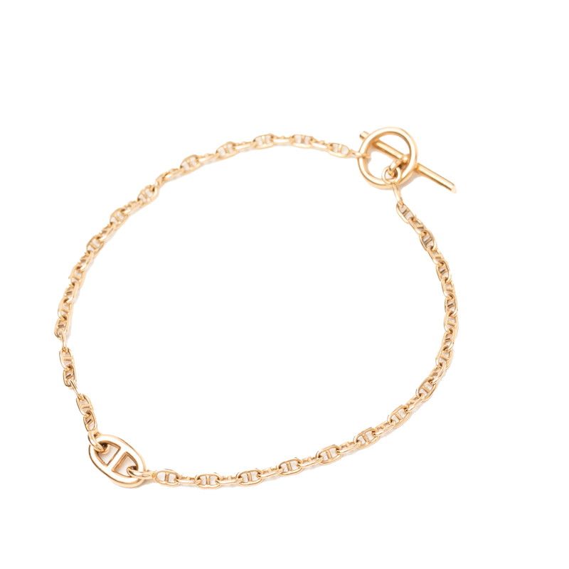 Hermes Chaine D'ancre Farandole ST Bracelet 18k Pink Gold 750