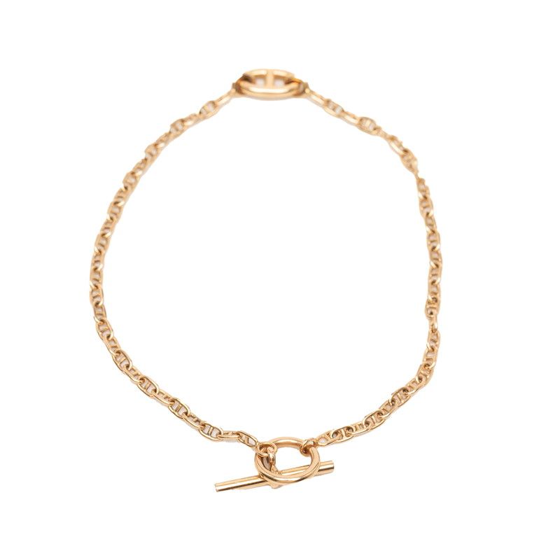 Hermes Chaine D'ancre Farandole ST Bracelet 18k Pink Gold 750