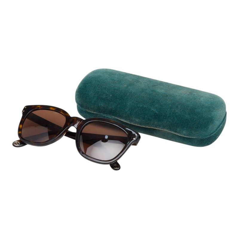 Gucci Interlocking Wellington Sunglasses Brown Acetate Eyewear