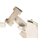 Hermes Clic Clac PM Bracelet Silver White Metal Enamel