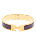 Hermes Clic PM Bracelet Gold Purple Plated Enamel