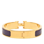 Hermes Clic PM Bracelet Gold Purple Plated Enamel