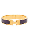 Hermes Clic PM Bracelet Gold Purple Plated Enamel