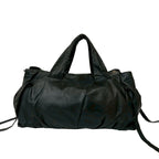 Gucci Hysteria Logo Ribbon Motif Leather Mini Boston Bag Black — view 3