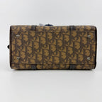 Dior Trotter Flower Charm Handbag Leather Brown Silver Vintage — view 8