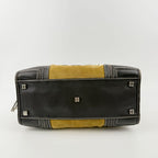 Loewe Amazona Anagram Handbag Suede Leather Mustard Brown Silver Vintage — view 7