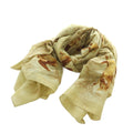 Hermes Lions Dans la Savane Shawl Lion Pattern Beige Brown Scarf
