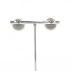 Chanel CC Logo Earrings for Both Ears Gray Silver — view 6