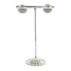 Chanel CC Logo Earrings for Both Ears Gray Silver — view 5