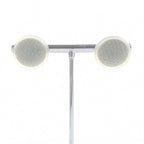Chanel CC Logo Earrings for Both Ears Gray Silver — view 4