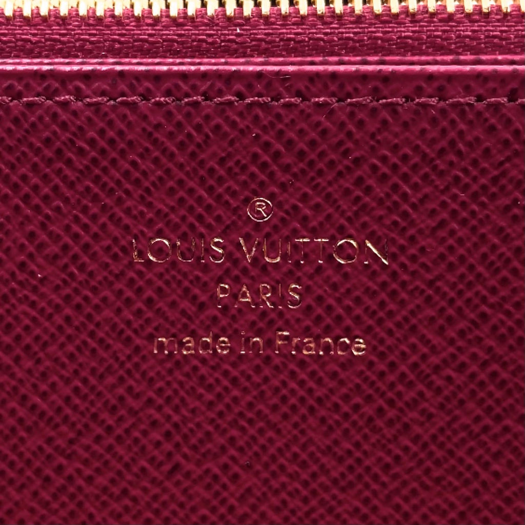 Louis Vuitton Zippy Wallet Monogram Fuchsia Leather Pink Purple Brown Round Gold — view 4