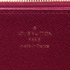 Louis Vuitton Zippy Wallet Monogram Fuchsia Leather Pink Purple Brown Round Gold — view 4