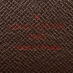 Louis Vuitton Portefeuille Elise Damier Ebene Leather with Initials Brown Hook — view 4