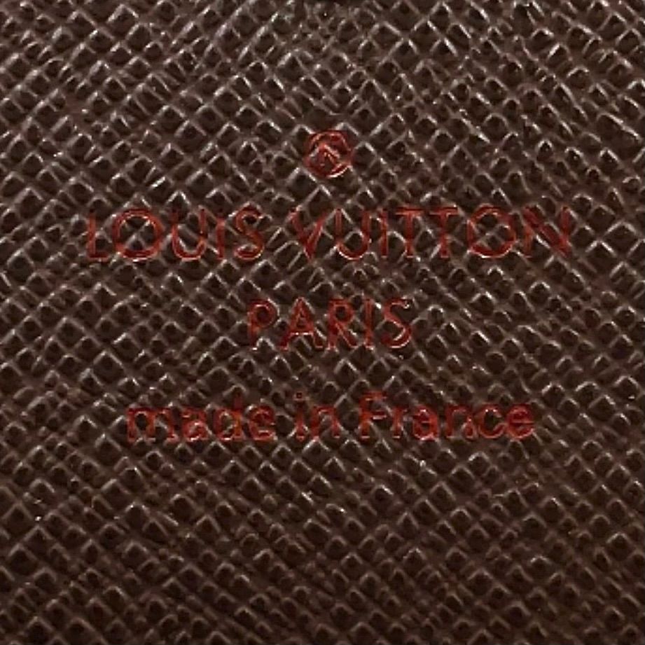 Louis Vuitton Portefeuille Elise Damier Ebene Leather with Initials Brown Hook — view 4