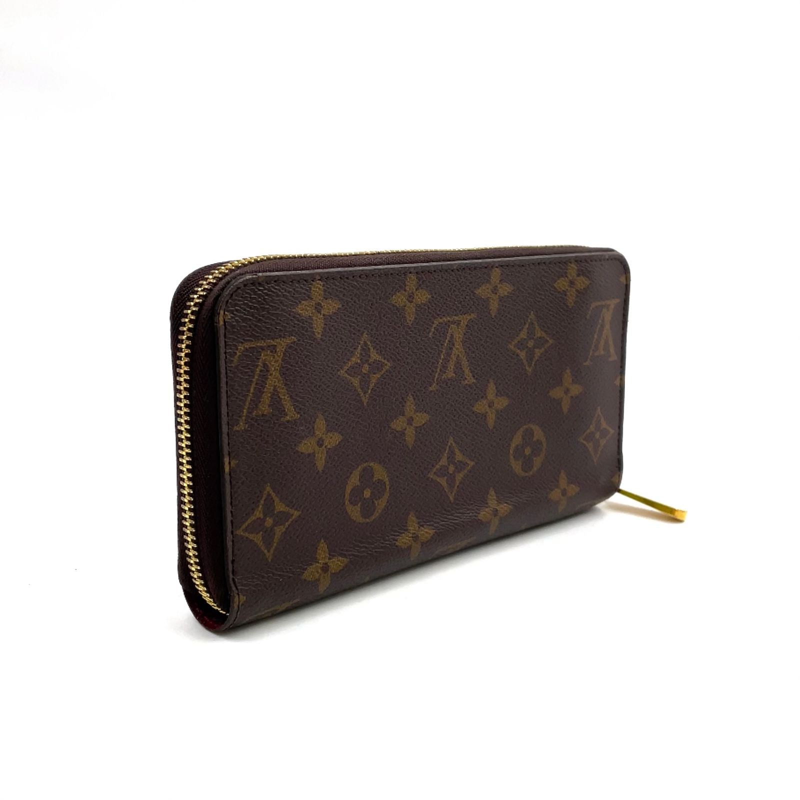 Louis Vuitton Zippy Wallet Monogram Fuchsia Leather Pink Purple Brown Round Gold — view 2