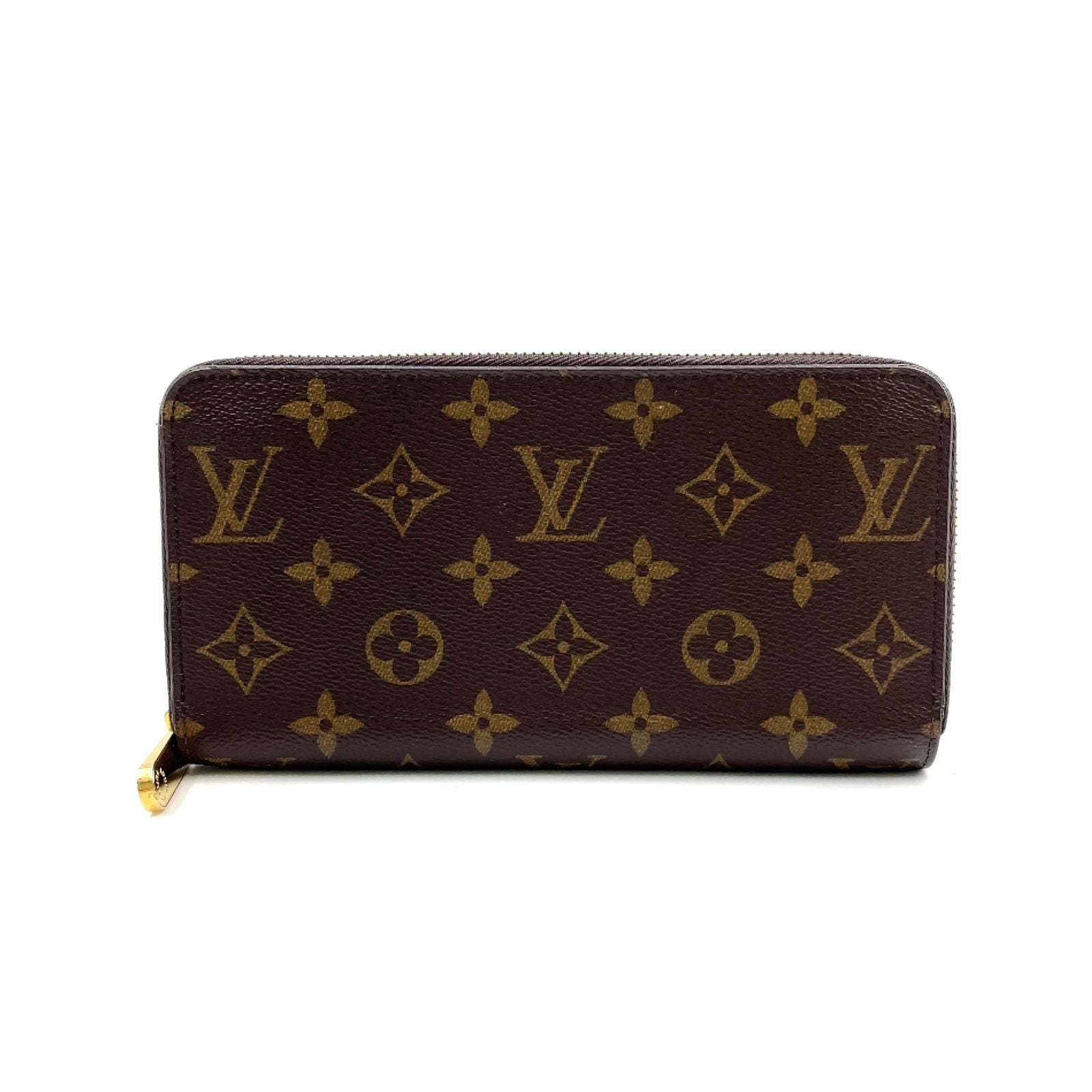 Louis Vuitton Zippy Wallet Monogram Fuchsia Leather Pink Purple Brown Round Gold