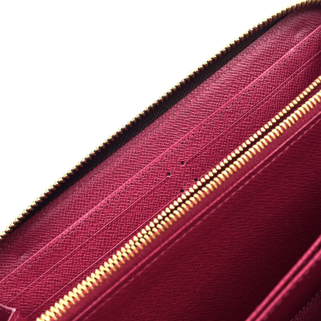 Louis Vuitton Zippy Wallet Monogram Fuchsia Leather Pink Purple Brown Round Gold — view 9