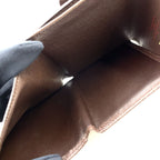 Louis Vuitton Portefeuille Elise Damier Ebene Leather with Initials Brown Hook — view 9