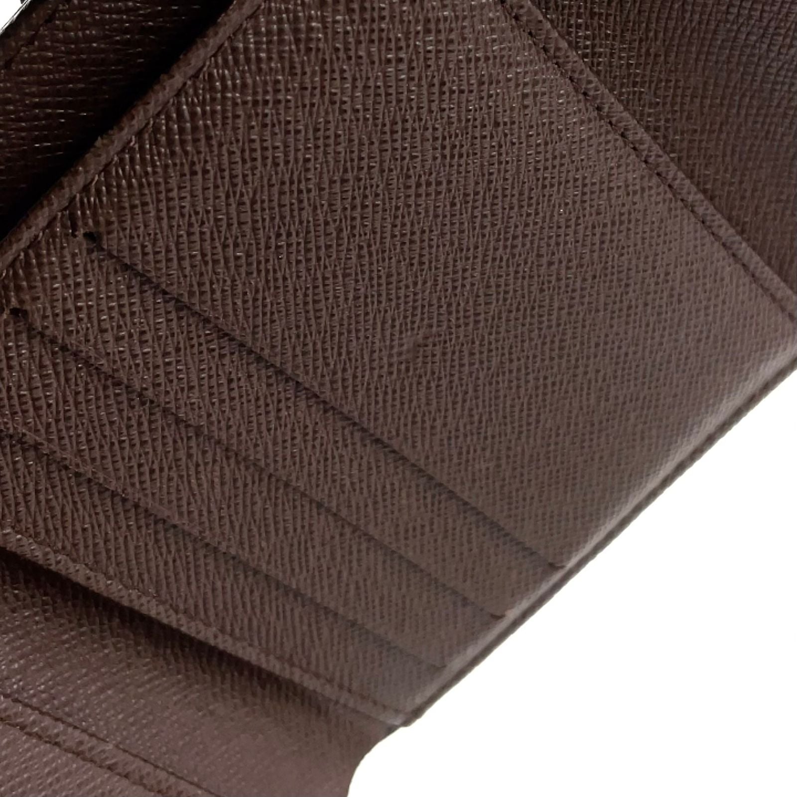 Louis Vuitton Portefeuille Elise Damier Ebene Leather with Initials Brown Hook — view 5