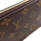Louis Vuitton Zippy Wallet Monogram Fuchsia Leather Pink Purple Brown Round Gold — view 8