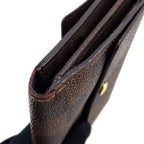 Louis Vuitton Portefeuille Elise Damier Ebene Leather with Initials Brown Hook — view 7