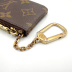 Louis Vuitton Pochette Cles Monogram Leather Brown Coin Case Gold — view 6
