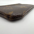 Louis Vuitton Pochette Cles Monogram Leather Brown Coin Case Gold — view 9