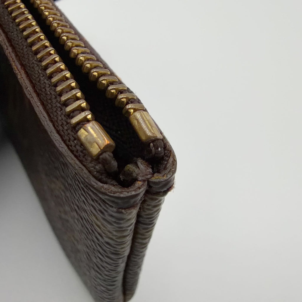 Louis Vuitton Pochette Cles Monogram Leather Brown Coin Case Gold — view 8