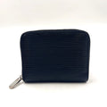 Louis Vuitton Zippy Coin Purse Epi Noir Leather Black Case Silver