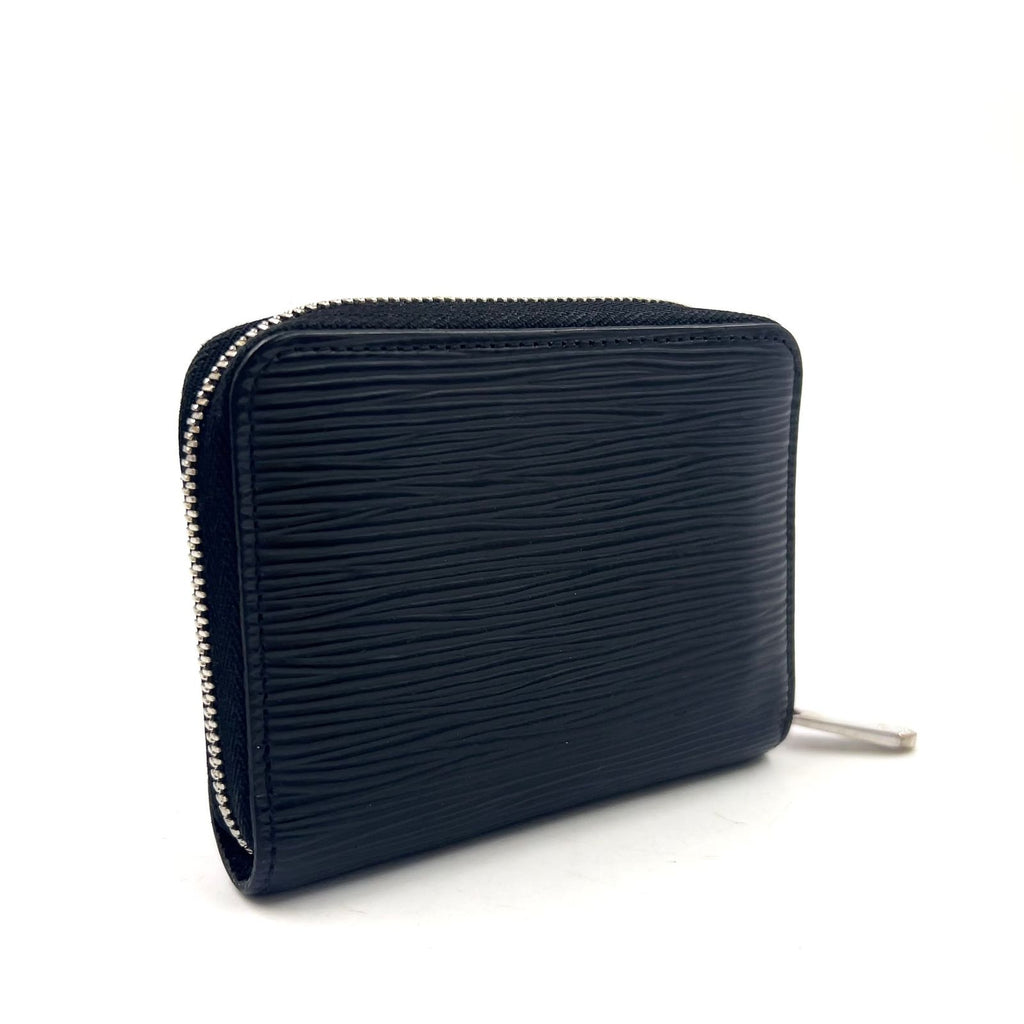 Louis Vuitton Zippy Coin Purse Epi Noir Leather Black Case Silver — view 2