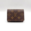 Louis Vuitton Envelope Carte de Visite Monogram Leather Brown Card Case