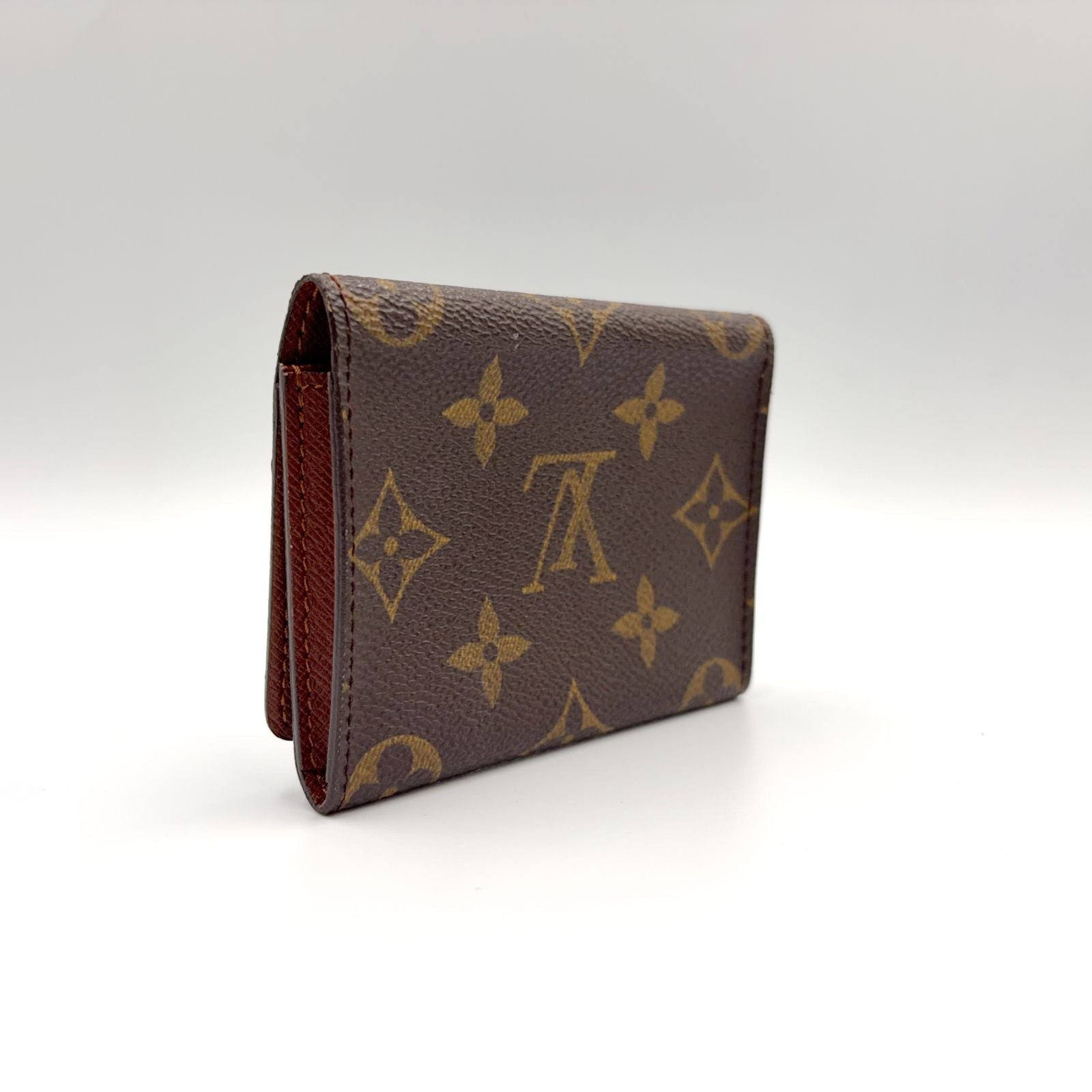 Louis Vuitton Envelope Carte de Visite Monogram Leather Brown Card Case — view 2