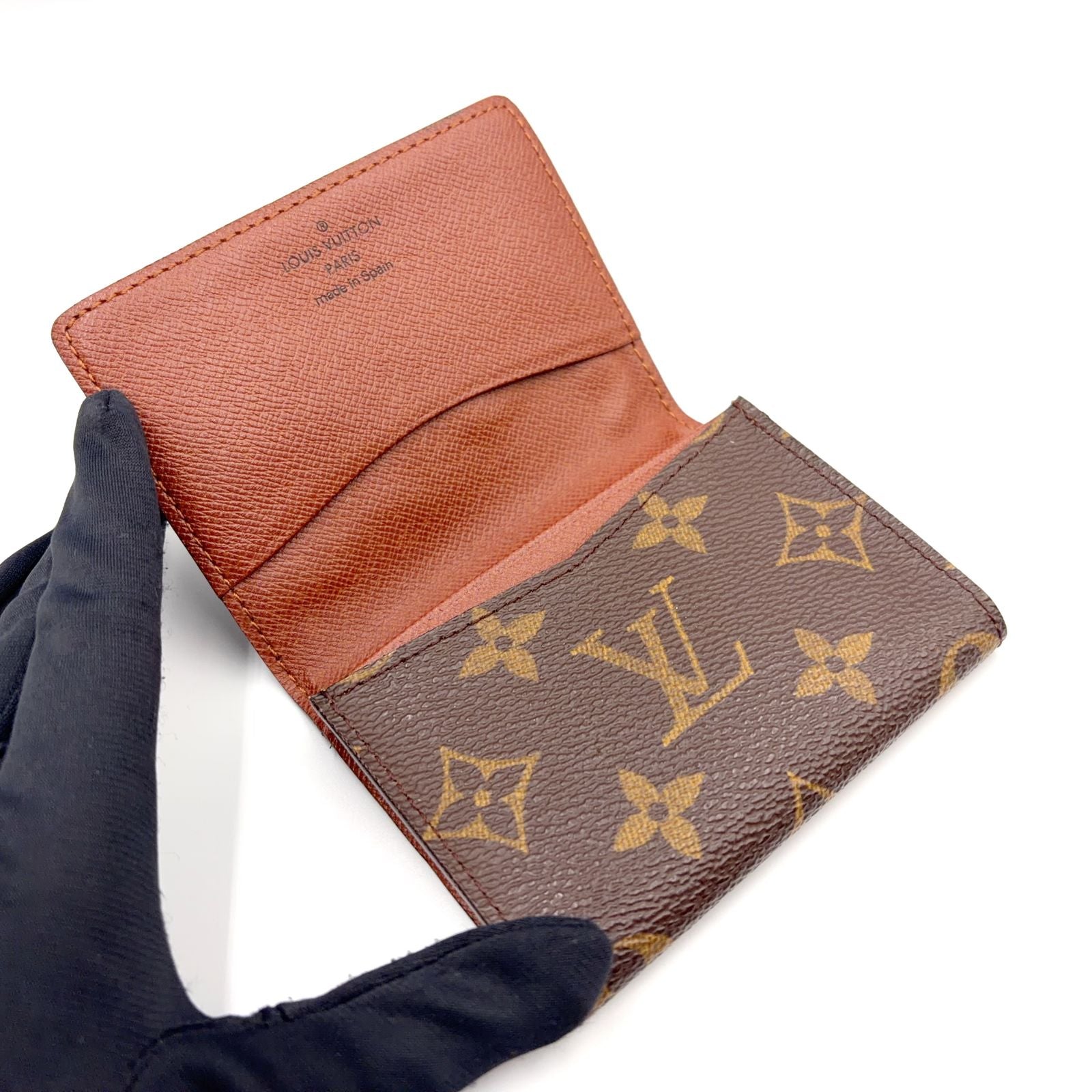 Louis Vuitton Envelope Carte de Visite Monogram Leather Brown Card Case — view 3