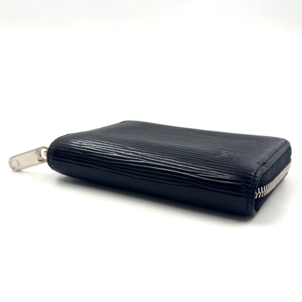Louis Vuitton Zippy Coin Purse Epi Noir Leather Black Case Silver — view 5