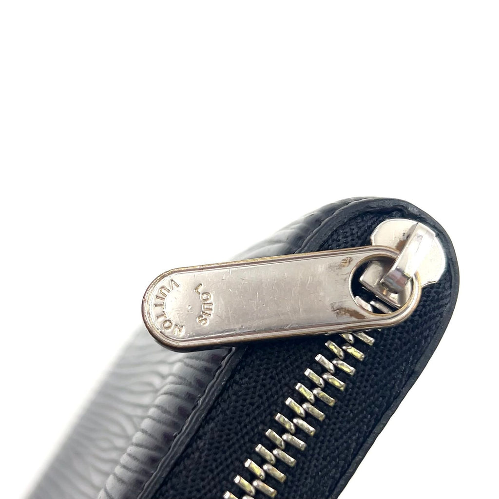 Louis Vuitton Zippy Coin Purse Epi Noir Leather Black Case Silver — view 9