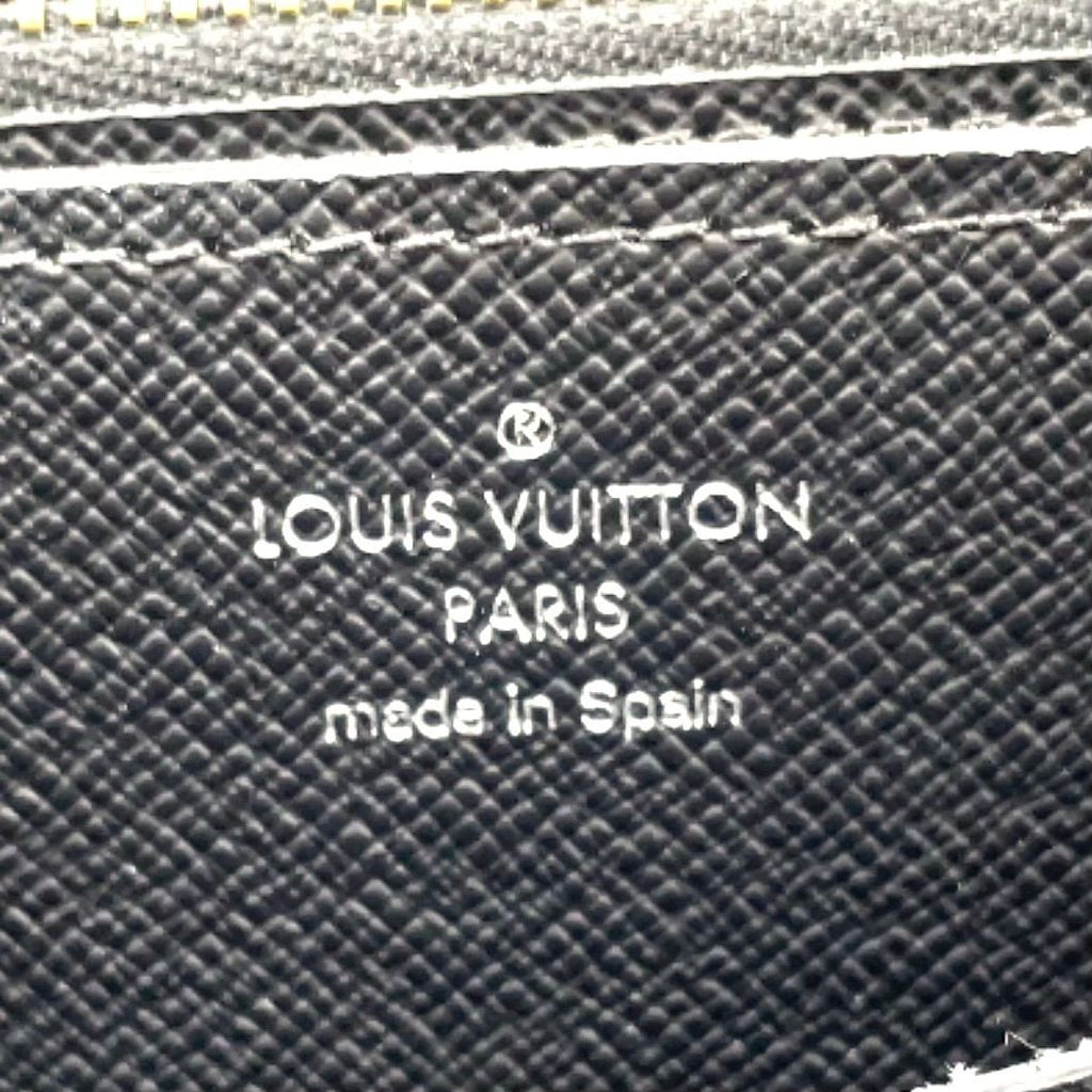 Louis Vuitton Zippy XL Monogram Eclipse Leather Black Round Wallet Gold — view 4
