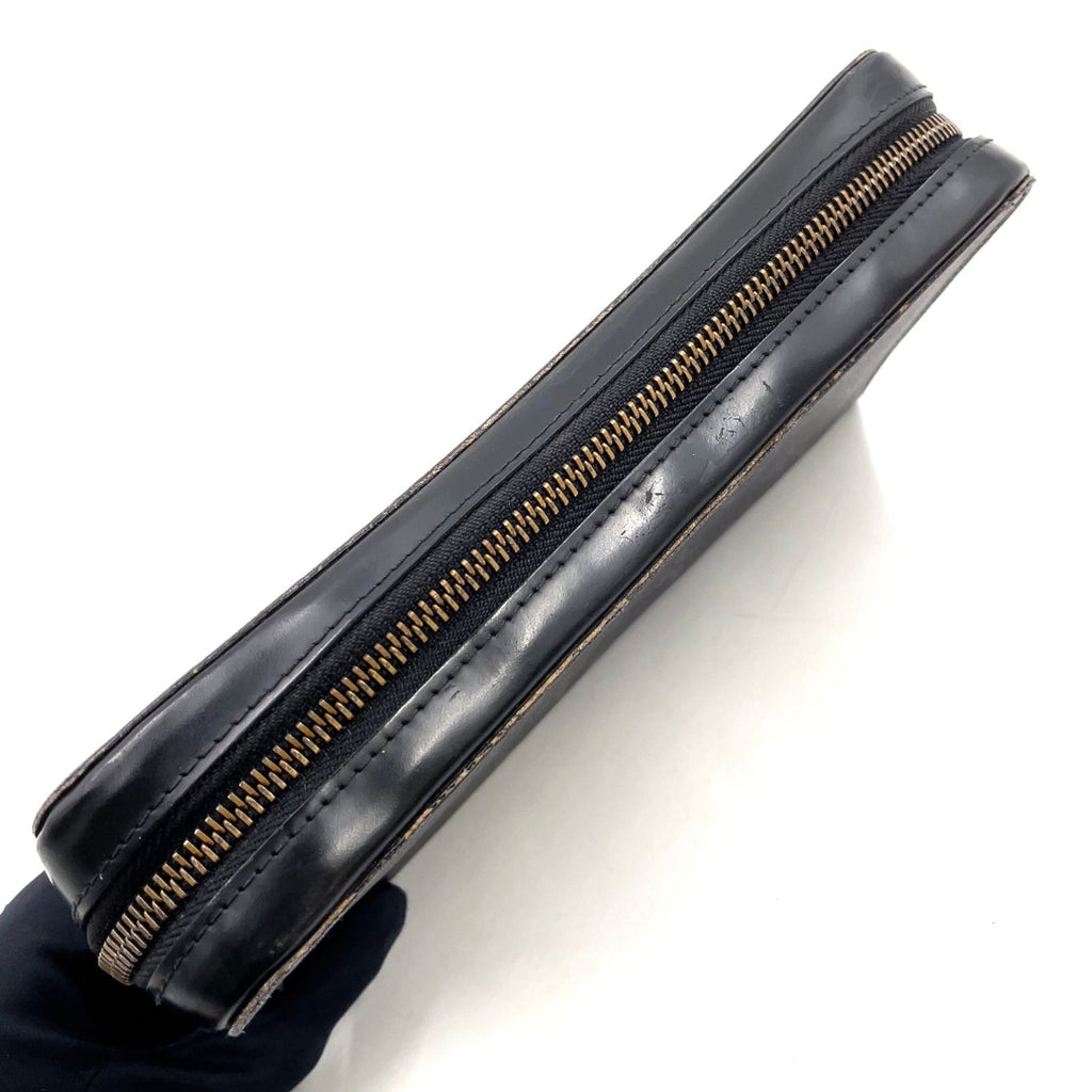 Louis Vuitton Zippy XL Monogram Eclipse Leather Black Round Wallet Gold — view 6